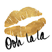 Ooh La La Lips Mixed Media by South Social Studio