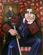 Oscar Wilde and the Picture of Dorian Gray Painting by Victoria De Almeida