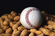 Painterly Baseball and Peanuts Mixed Media by Andee Design