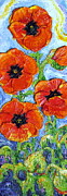 Paris' Red Poppies #1 Painting by Paris Wyatt Llanso