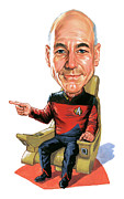 Patrick Stewart as Jean-Luc Picard Painting by Art  