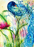 Peacock Ranuncula Sing Painting by Ashleigh Dyan Bayer