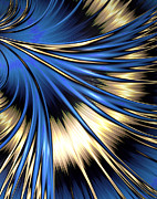 Peacock Tail Feather Digital Art by Vix Edwards
