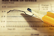 Pencil On Graph Photograph by Science Photo Library