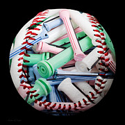Perm Rods Baseball Square Photograph by Andee Design