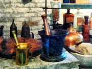Pharmacist - Three Mortar and Pestles Photograph by Susan Savad Pharmacist - Three Mortar and Pestles Photograph by Susan Savad