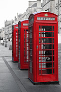 Phone boxes on the Royal Mile Photograph by Jane Rix