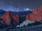 Pikes Peak at Night Photograph by Aaron Spong