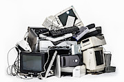 Pile of old computers Photograph by PM Images