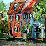 Pink House on Chalmers Street Charleston South Carolina Painting by Ginette Callaway