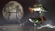 Pisces Zodiac Symbol Digital Art by Daniel Eskridge