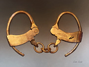 Police - Vintage Handcuffs Photograph by Susan Savad Police - Vintage Handcuffs Photograph by Susan Savad