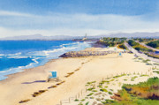 Ponto Beach Carlsbad California Painting by Mary Helmreich