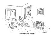 Popcorn's Done Drawing by Jack Ziegler