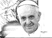 Pope Francis - Jorge Mario Bergoglio Digital Art by Rafael Salazar
