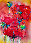Poppies 2 Painting by Jani Freimann