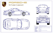 Porsche 911 Turbo Blueprint Photograph by Jon Neidert