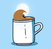 Powered by coffee Digital Art by Neelanjana Bandyopadhyay