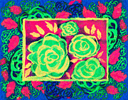 Psychedelic Roses - Spring Mixed Media by Beverly Claire Kaiya