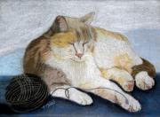 Pumpkin Patch - Calico Cat Pastel by Terri Mills