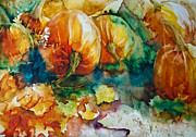 Pumpkin Patch Painting by Jani Freimann