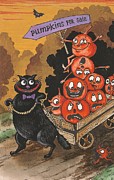 Pumpkins For Sale Painting by Margaryta Yermolayeva Pumpkins For Sale Painting by Margaryta Yermolayeva