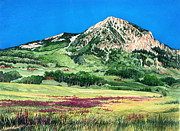 Purple Fields Painting by Barbara Jewell