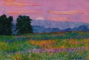 Purple Sunset on the Blue Ridge Painting by Kendall Kessler