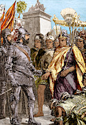 Reception Of Cortez By Montezuma, 1519 Photograph by Science Source Reception Of Cortez By Montezuma, 1519 Photograph by Science Source