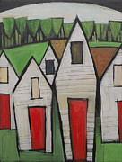 Red Doors Painting by Tim Nyberg