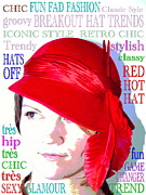 RED HOT HAT Faux Fashion Poster Photograph by Andrea Lazar