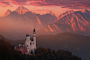 Red Morning Above The Castle Photograph by Daniel ?e?icha