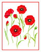 Red Poppies Painting by Irina Sztukowski