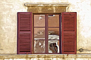 Reflection in a Window of Tuscany Photograph by David Letts