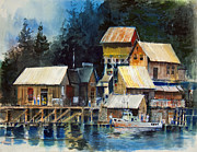 Reflections At Waters Edge Painting by Anthony Coulson