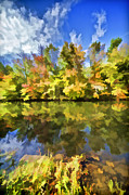 Reflections on the Canal III Painting by David Letts