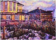 Rehoboth Beach Houses Painting by Kendall Kessler