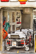 Rescue - Inside the Ambulance Photograph by Mike Savad