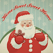 Retro Christmas X Painting by Janelle Penner