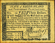 Rhode Island Banknote Photograph by Granger Rhode Island Banknote Photograph by Granger