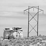 Rock and Power Line Photograph by Julie Niemela
