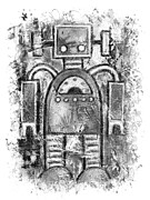 Rodger Robot Splat Drawing by Roseanne Jones