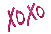 Romantic Pink Xoxo Digital Art by Sd Graphics Studio