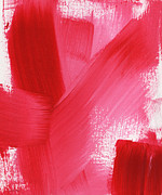 Rouge- vertical abstract painting Painting by Linda Woods