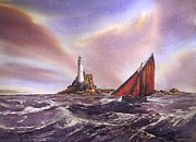 Rounding The Fastnet Painting by Roland Byrne