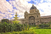 Royal Exhibition Building and Carlton Gardens Hochgurtel Fountai Digital Art by Beverly Claire Kaiya