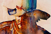 Rustic Cowboy Painting by Jani Freimann