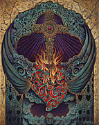 Sacred Heart Painting by Ricardo Chavez-Mendez