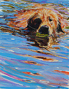 Sadie Has A Ball Painting by Molly Poole