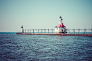 Saint Joseph Michigan Lighthouse Retro Picture Photograph by Paul Velgos Saint Joseph Michigan Lighthouse Retro Picture Photograph by Paul Velgos